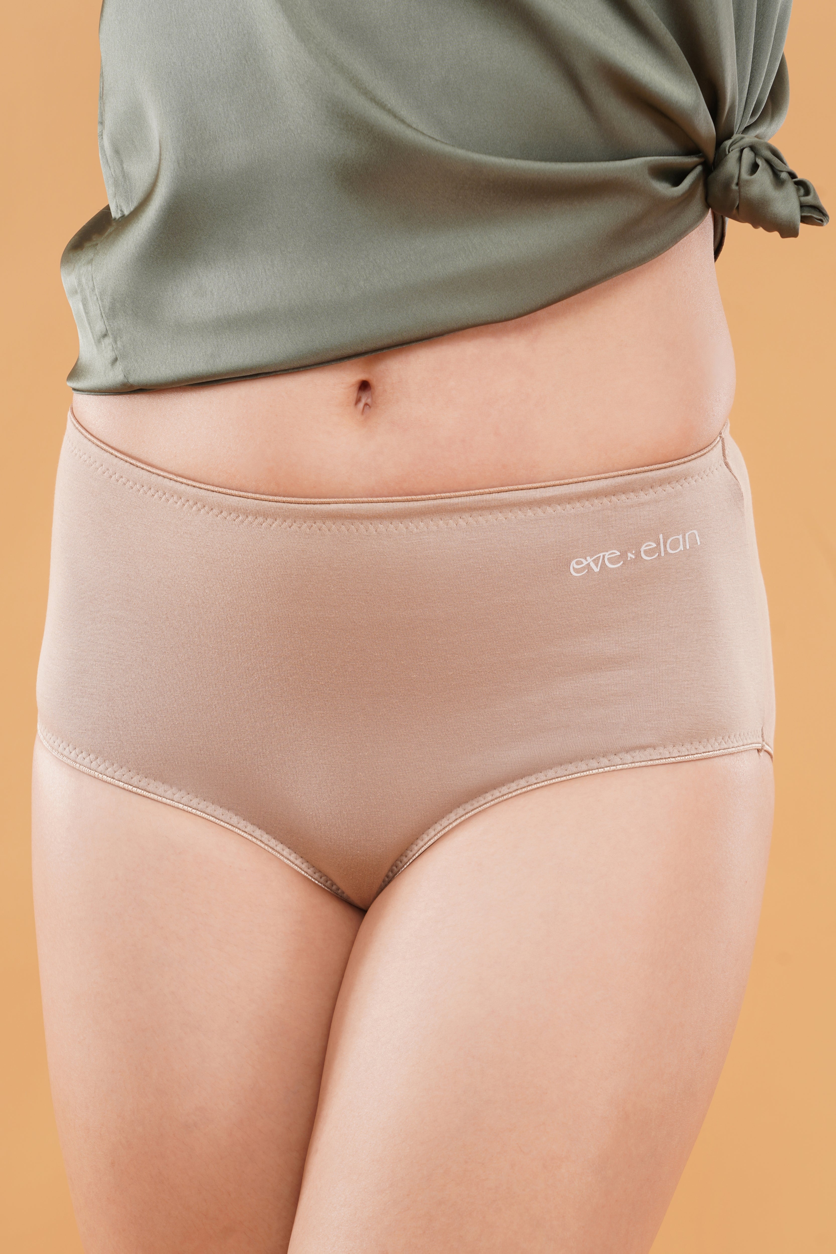 Form Ease Cotton-Rich High-Waist Brief With Full Coverage