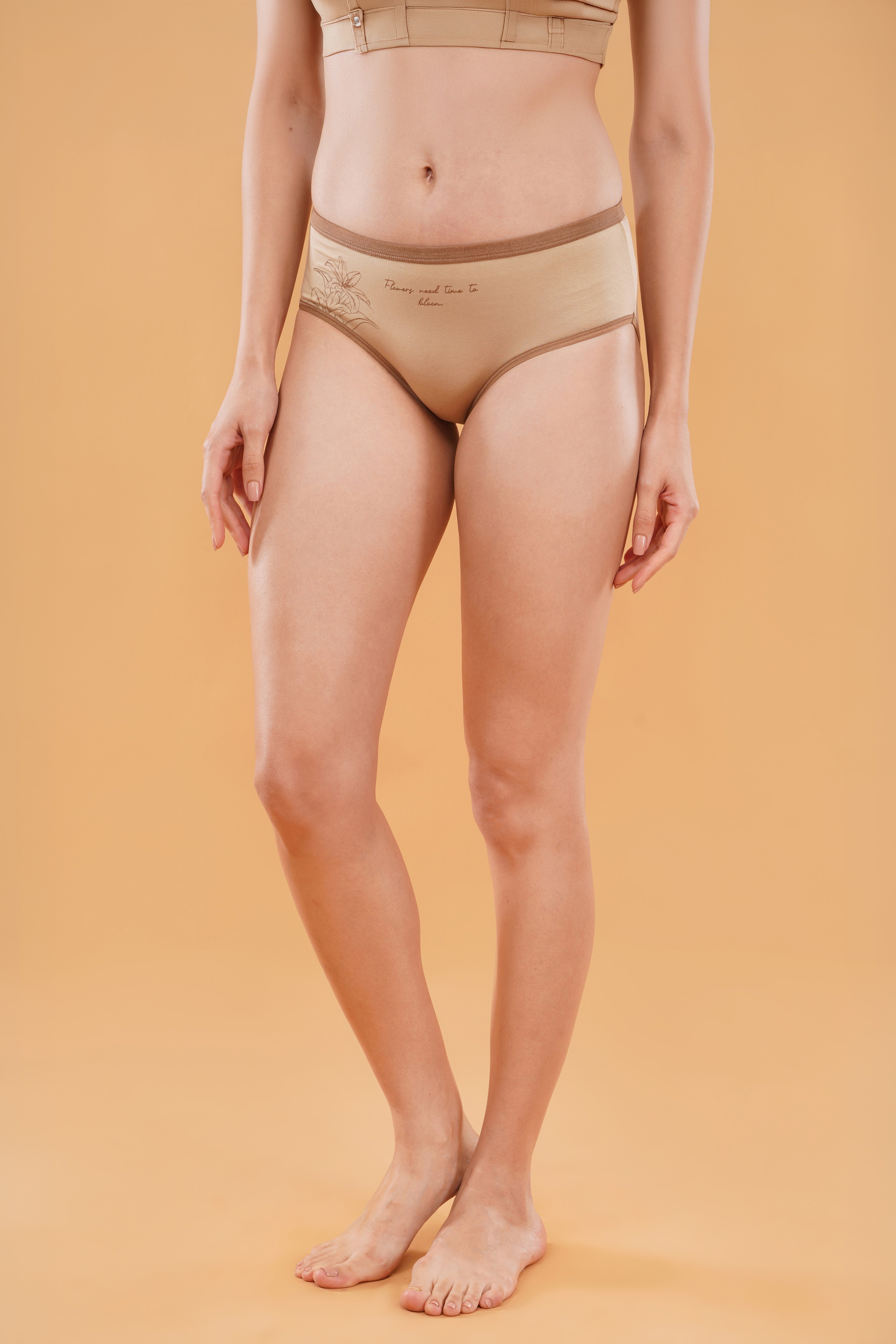 Lowkey Ease Cotton-Rich Mid-Waist Brief with Colour Block Elastic